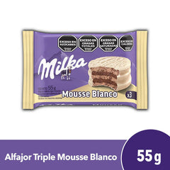 Alfajor Milka Triple 55g MousseBlanco